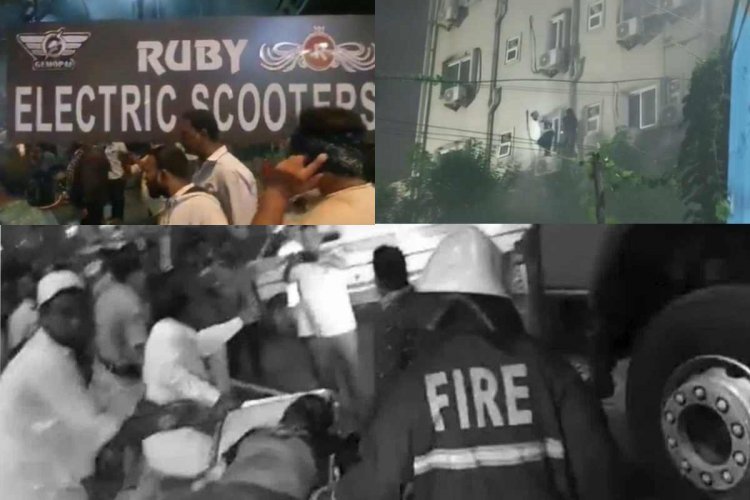 Massive fire in Scooty showroom in Secunderabad, 8 burnt alive, many hospitalized