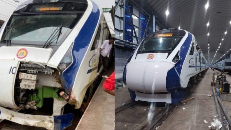 Body of Vande Bharat Express train broken again after hitting a cow, second such incident in two days