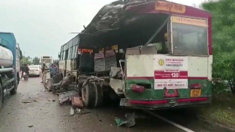 Major accident on Jammu-Pathankot highway, three people killed, 17 injured in head-on collision of two buses