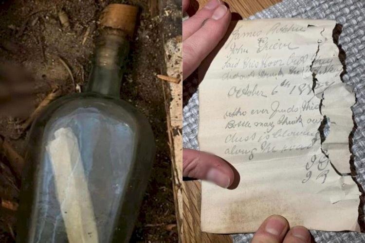 A 135-year-old Letter Was Found Sealed In A Wine Bottle Under The Floor Of The House! The Woman's Senses Flew Away After Reading