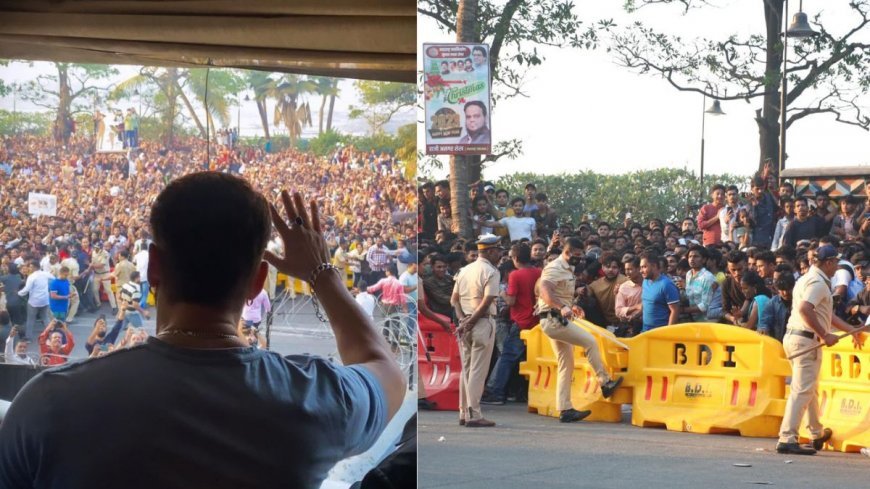 Uncontrollable crowd to meet Salman Khan, police did lathi charge