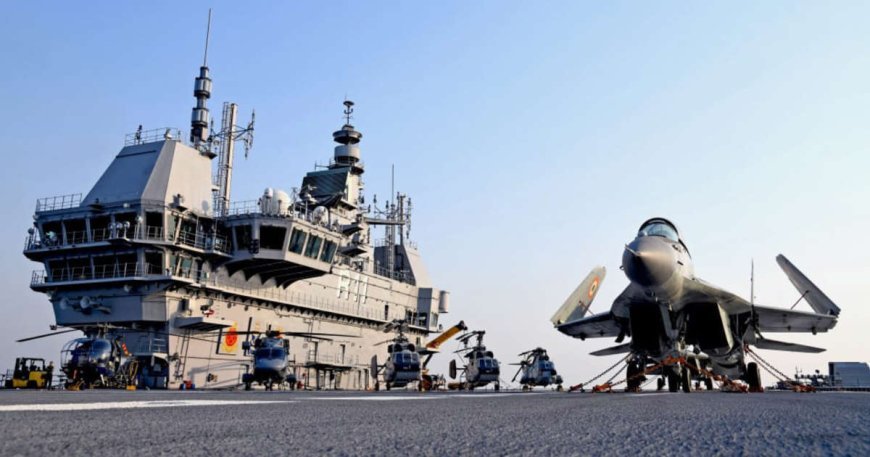 Defense Minister to address an important meeting of first naval commanders at sea today on INS Vikrant