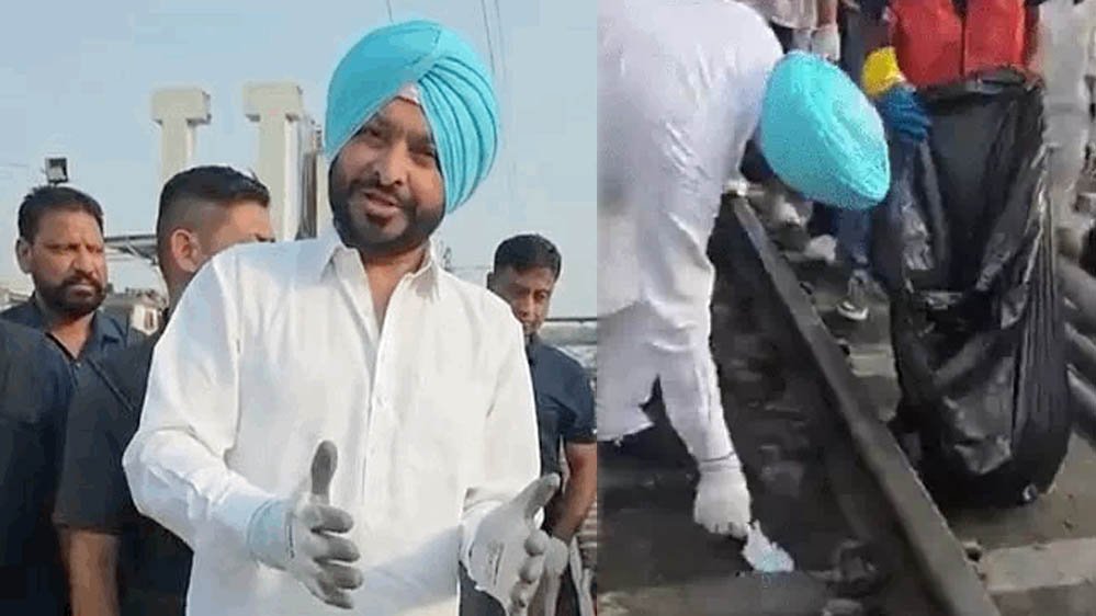 लुधियाना रेलवे स्टेशन पर मंत्री बिट्टू का अलग अंदाज, ट्रैक पर उतरकर उठाए कचरे और बच्चों के डायपर लुधियाना रेलवे स्टेशन पर मंत्री बिट्टू का अलग अंदाज, ट्रैक पर उतरकर उठाए कचरे और बच्चों के डायपर