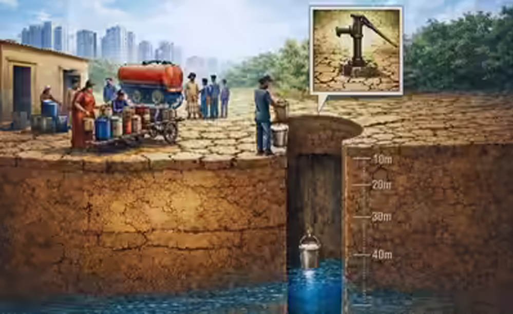 पंजाब का भूजल संकट गहराया, तय सीमा से 56% ज्यादा दोहन, 111 ब्लॉक रेड जोन में पहुंचे पंजाब का भूजल संकट गहराया, तय सीमा से 56% ज्यादा दोहन, 111 ब्लॉक रेड जोन में पहुंचे