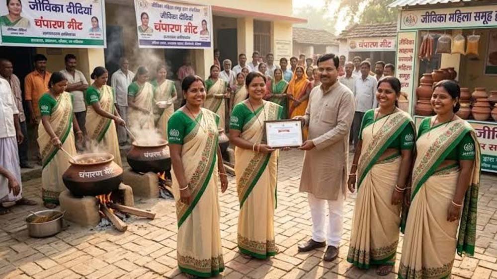 बिहार में जीविका दीदियों को नई जिम्मेदारी, चंपारण मीट से जुड़ेंगी महिलाएं बिहार में जीविका दीदियों को नई जिम्मेदारी, चंपारण मीट से जुड़ेंगी महिलाएं