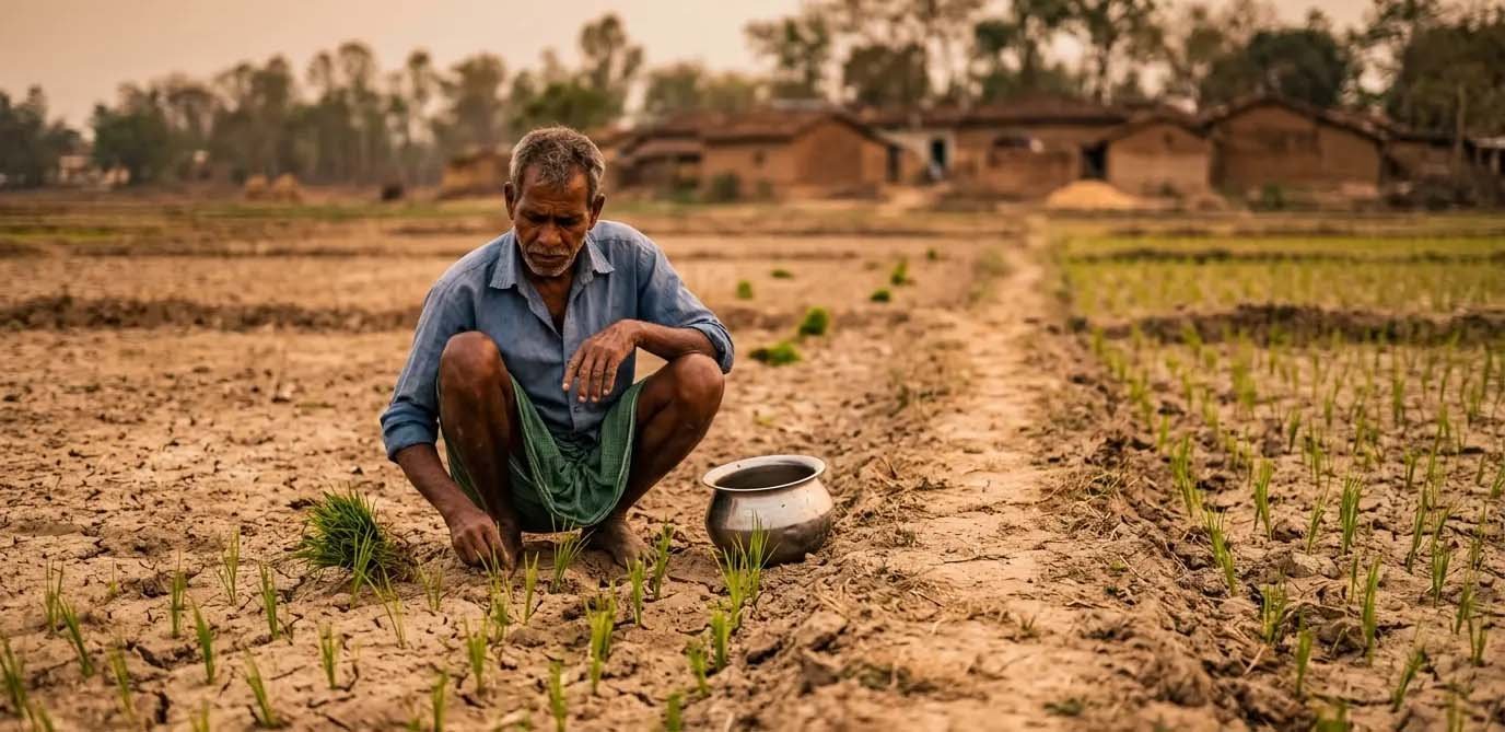 झारखंड में मानसून कमजोर, धान रोपनी पिछड़ी और किसानों की चिंता बढ़ी झारखंड में मानसून कमजोर, धान रोपनी पिछड़ी और किसानों की चिंता बढ़ी