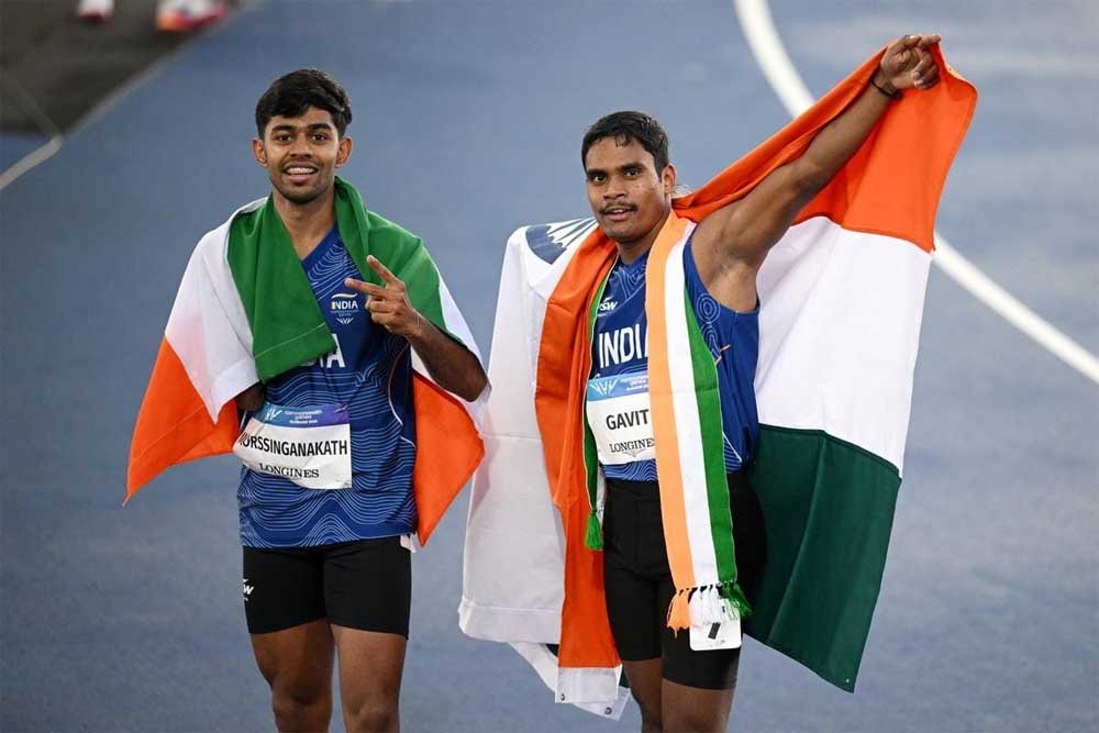 वित्त मंत्री ओपी चौधरी ने राष्ट्रमंडल खेल 2026 में पदक विजेता दिलीप महादु गावित एवं मोहम्मद बासिल को दी बधाई वित्त मंत्री ओपी चौधरी ने राष्ट्रमंडल खेल 2026 में पदक विजेता दिलीप महादु गावित एवं मोहम्मद बासिल को दी बधाई