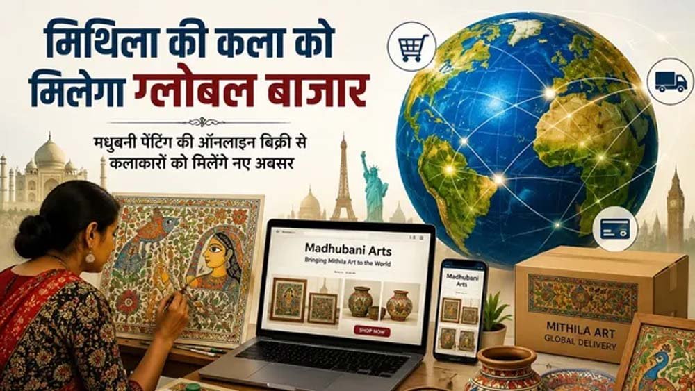 स्वतंत्रता दिवस पर लॉन्च होगा ‘मधुबनी आर्ट्स’ ई-कॉमर्स पोर्टल, कलाकारों को मिलेगा वैश्विक बाजार स्वतंत्रता दिवस पर लॉन्च होगा ‘मधुबनी आर्ट्स’ ई-कॉमर्स पोर्टल, कलाकारों को मिलेगा वैश्विक बाजार